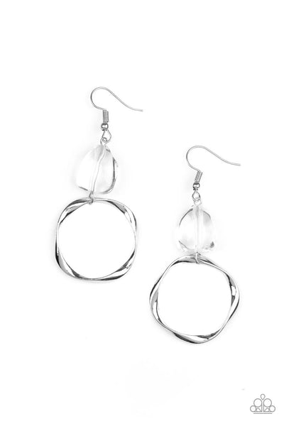 All Clear - White earrings Paparazzi Accessories