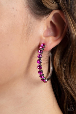 Photo Finish - Pink earrings Paparazzi Accessories