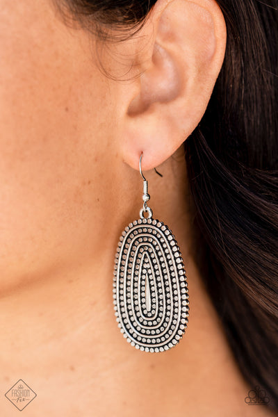 Desert Climate - Silver earrings Paparazzi