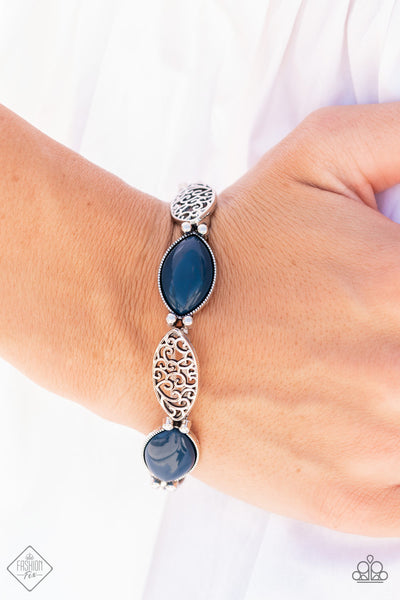 Garden Rendezvous - Blue bracelet Paparazzi Accessories