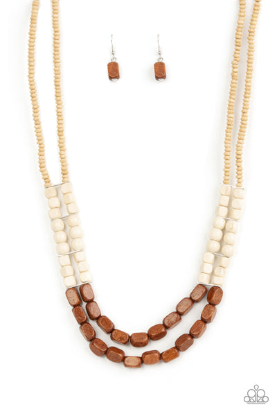 Bermuda Bellhop - Brown necklace Paparazzi Accessories