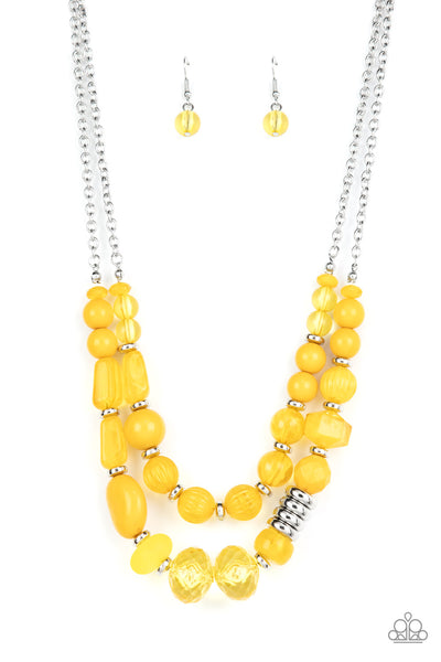 Pina Colada Paradise - Yellow necklace Paparazzi Accessories