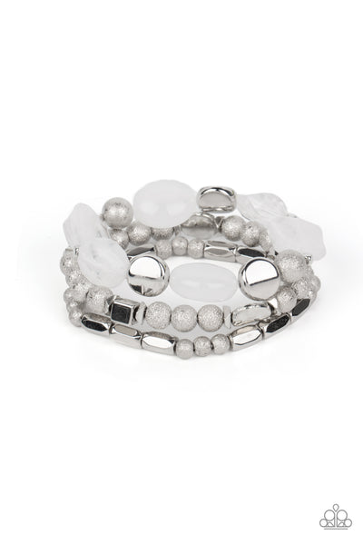 Marina Magic- White bracelet Paparazzi Accessories