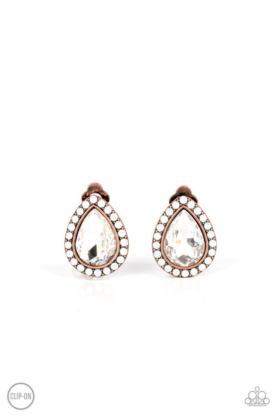 Cosmic Castles - Copper earrings Paparazzi Accessories