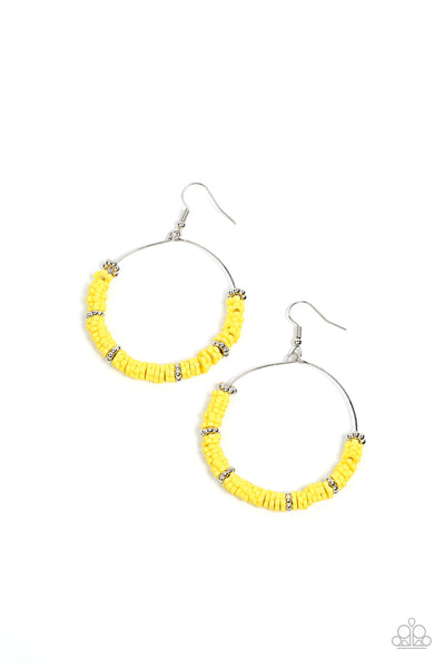 Loudly Layered - Yellow earrings Paparazzi Accessories