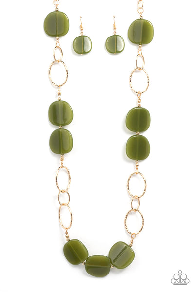 Posh Promenade - Green necklace Paparazzi Accessories