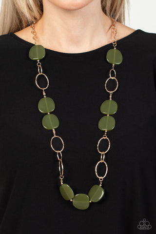 Posh Promenade - Green necklace Paparazzi Accessories