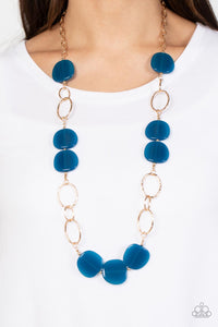 Posh Promenade - Blue - Blue necklace Paparazzi Accessories