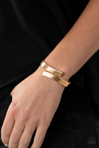 Dare to Flare - Gold bracelet Paparazzi Accessories