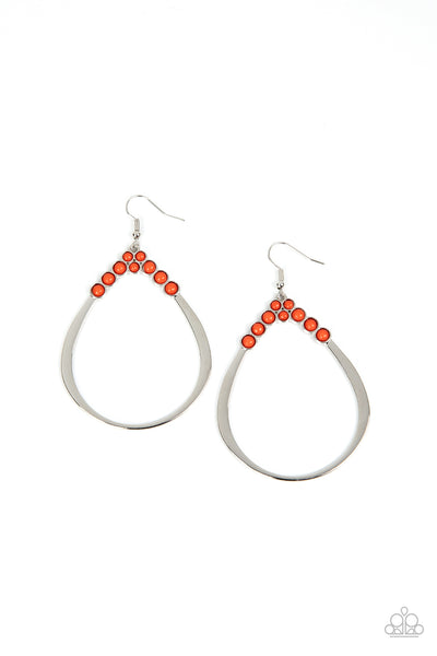 Festive Fervor - Orange earrings Paparazzi Accessories