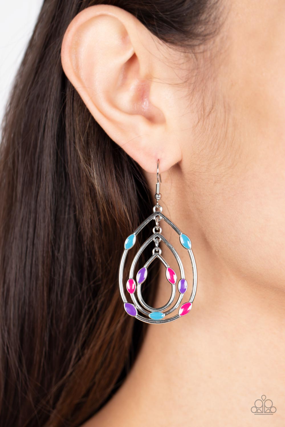 Rippling Rapport - Multi earrings Paparazzi Accessories