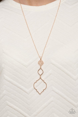 Marrakesh Mystery - Rose Gold necklace Paparazzi Accessories