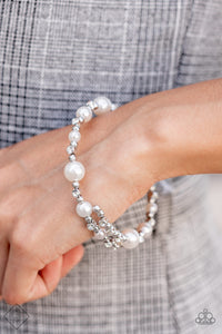Chicly Celebrity - White bracelet Paparazzi Accessories