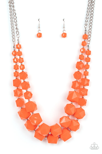 Summer Excursion - Orange necklace Paparazzi Accessories