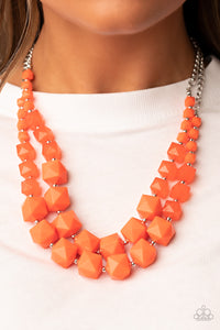 Summer Excursion - Orange necklace Paparazzi Accessories