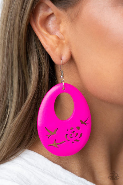Home TWEET Home - Pink earrings Paparazzi Accessories