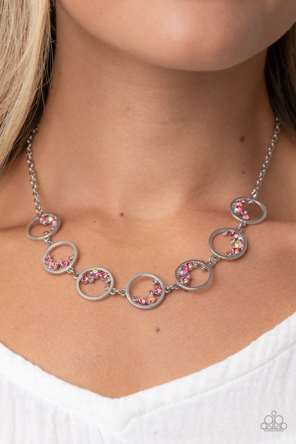 Blissfully Bubbly - Pink necklace  Paparazzi Accessories
