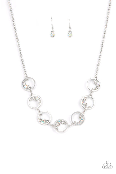 Blissfully Bubbly - White necklace Paparazzi Accessories