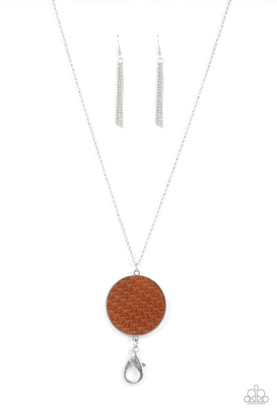 Wondrously Woven - Brown lanyard necklace Paparazzi Accessories