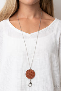 Wondrously Woven - Brown lanyard necklace Paparazzi Accessories