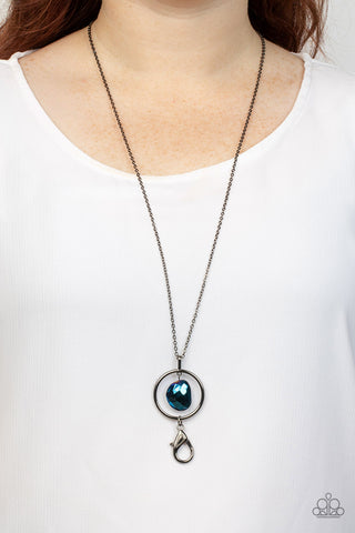 Hands-Down Dazzling - Blue necklace Paparazzi Accessories