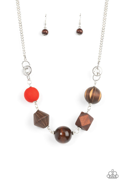Eco Extravaganza - Red necklace Paparazzi Accessories