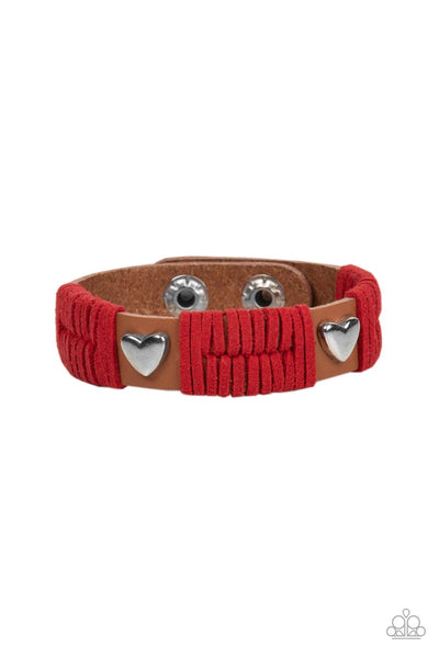 Lusting for Wanderlust - Red bracelet Paparazzi Accessories