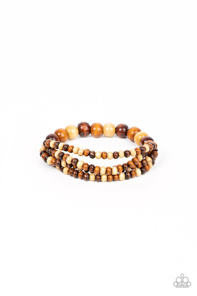 Oceania Oasis - Brown bracelet Paparazzi Accessories