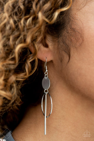 Harmoniously Balanced - Silver earrings Paparazzi Accessories