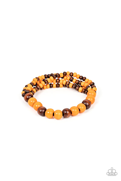 Oceania Oasis - Orange bracelet Paparazzi Accessories