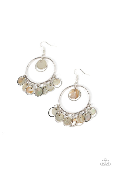 Cabana Charm - Silver earrings Paparazzi Accessories