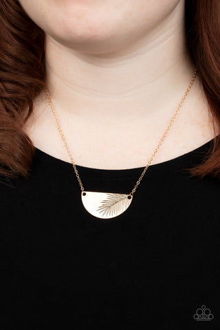 Cool, PALM, and Collected - Gold Necklace  Paparazzi Accessories