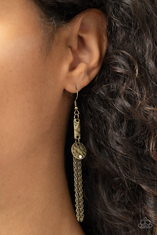Twinkle Twinkle Little Trinket - Brass earrings Paparazzi Accessories