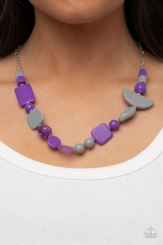 Tranquil Trendsetter - Purple necklace Paparazzi Accessories