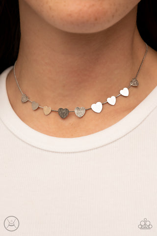 Dainty Desire - Silver necklace Paparazzi Accessories
