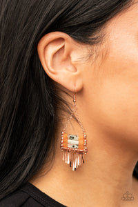 Riverbed Bounty - Copper earrings Paparazzi
