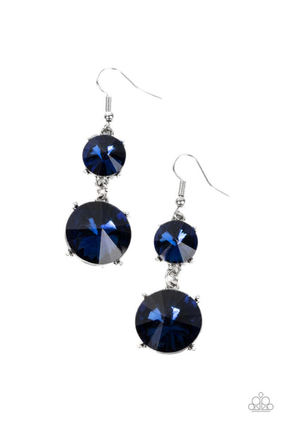 Sizzling Showcase - Blue earrings Paparazzi Accessories