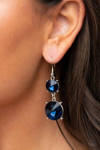 Sizzling Showcase - Blue earrings Paparazzi Accessories
