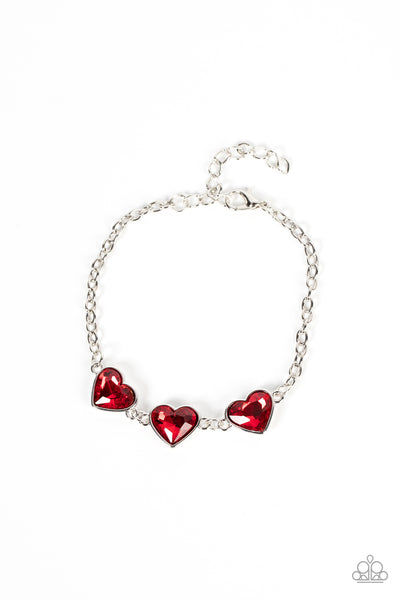 Little Heartbreaker - Red bracelet Paparazzi