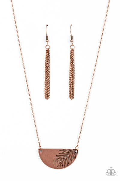 Cool, PALM, and Collected - Copper necklace Paparazzi Accessories