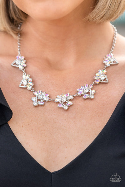 Extragalactic Extravagance - Multi rhinestone necklace  Paparazzi Accessories