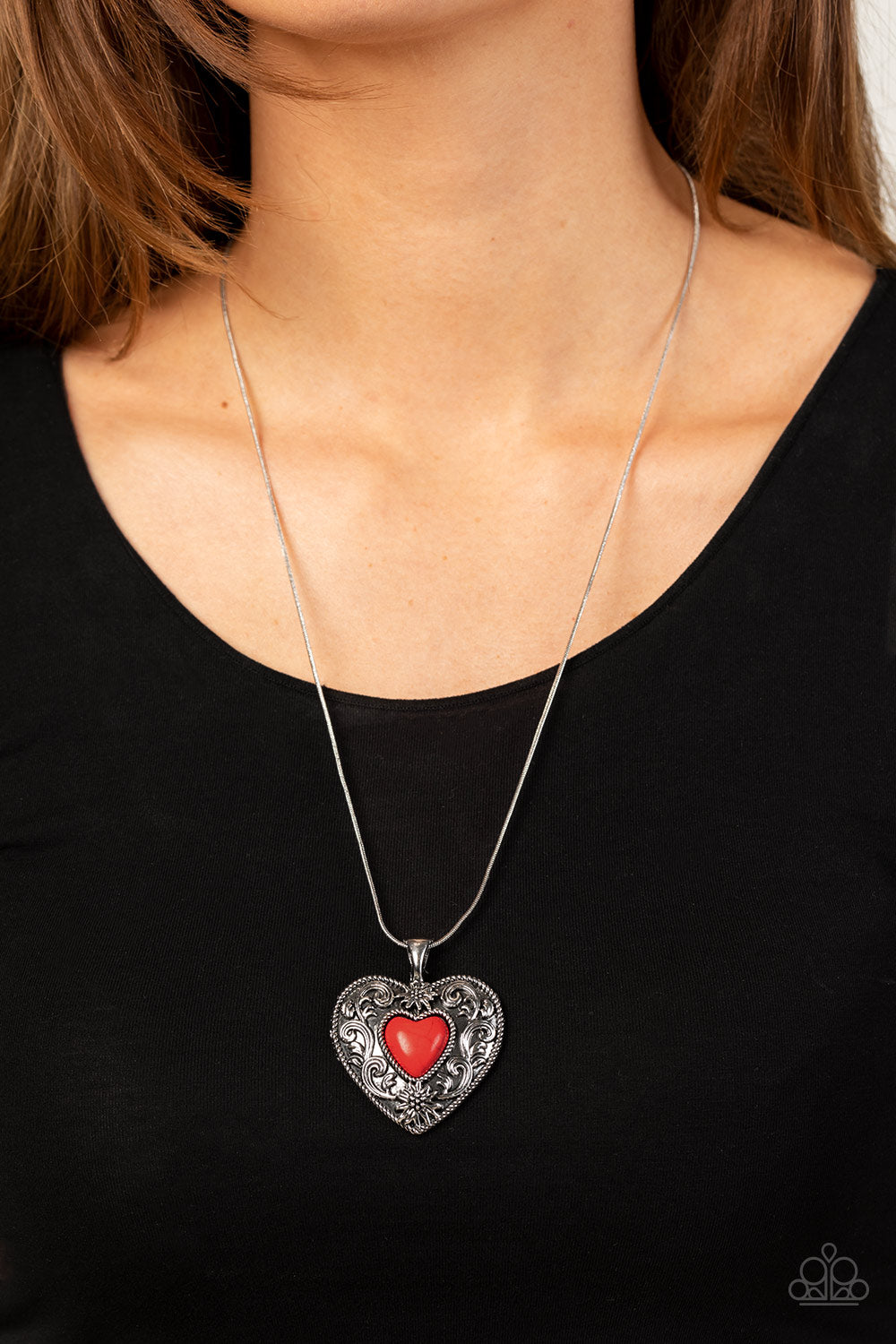 Wholeheartedly Whimsical - Red necklace Paparazzi Accessories