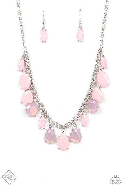 Fairytale Fortuity - Pink necklace Paparazzi Accessories