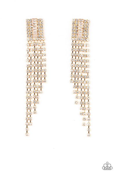 A-Lister Affirmations - Gold earrings Paparazzi Accessories