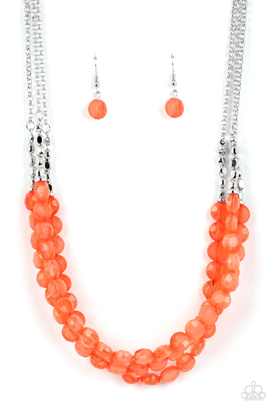 Pacific Picnic - Orange necklace Paparazzi Accessories