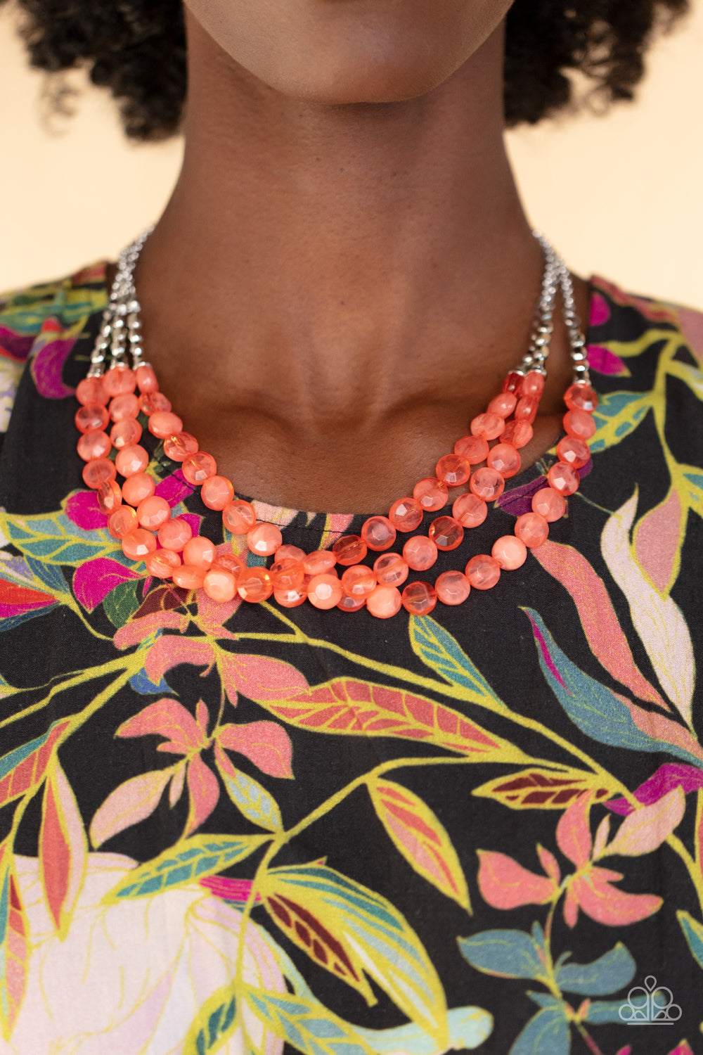Pacific Picnic - Orange necklace Paparazzi Accessories