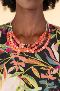 Pacific Picnic - Orange necklace Paparazzi Accessories