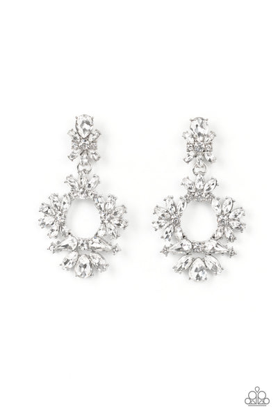 Leave them Speechless - White earrings Paparazzi Accessories