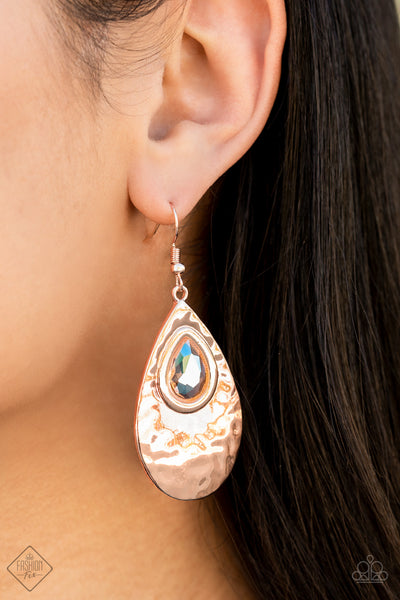 Tranquil Trove - Rose Gold earrings Paparazzi