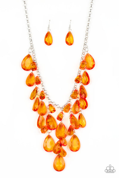 Irresistible Iridescence - Orange necklace Paparazzi Accessories